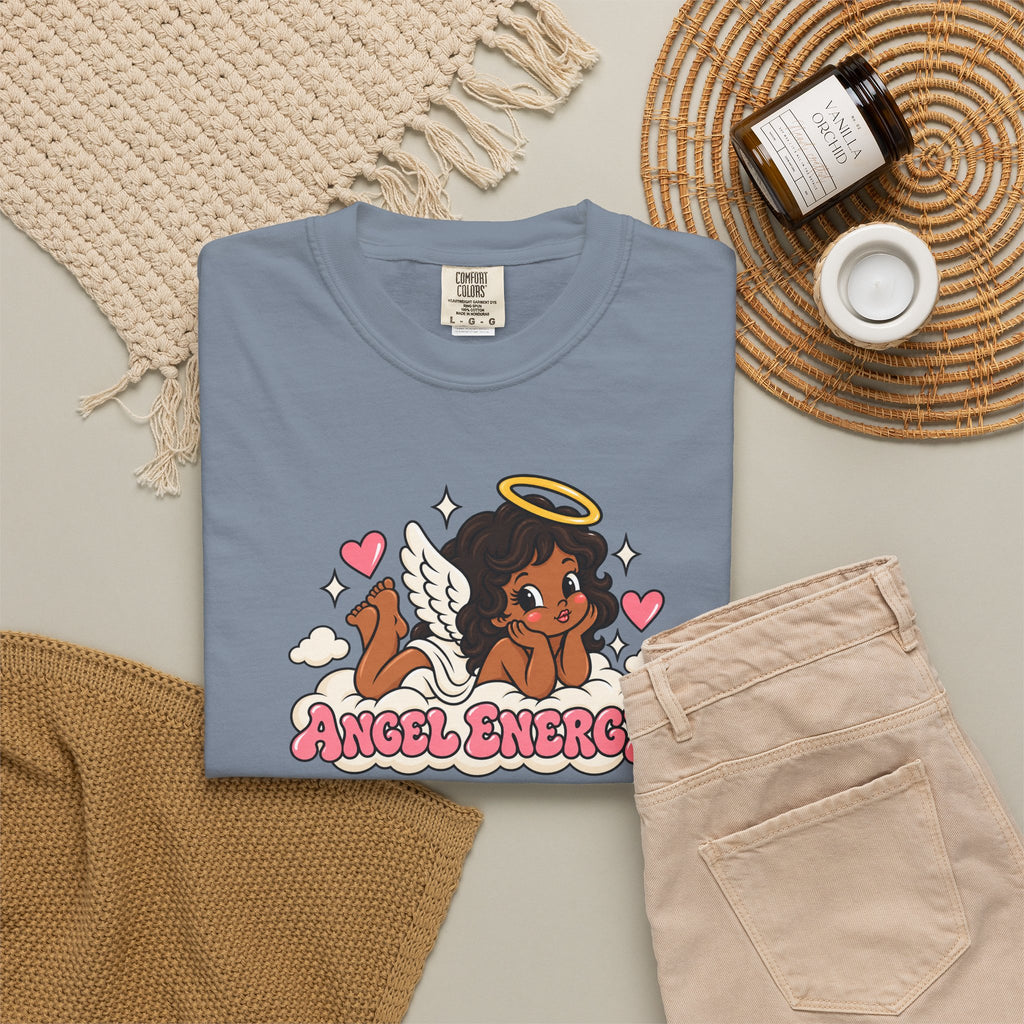Angel Energy T-Shirt — Cute Retro Angel Graphic Tee