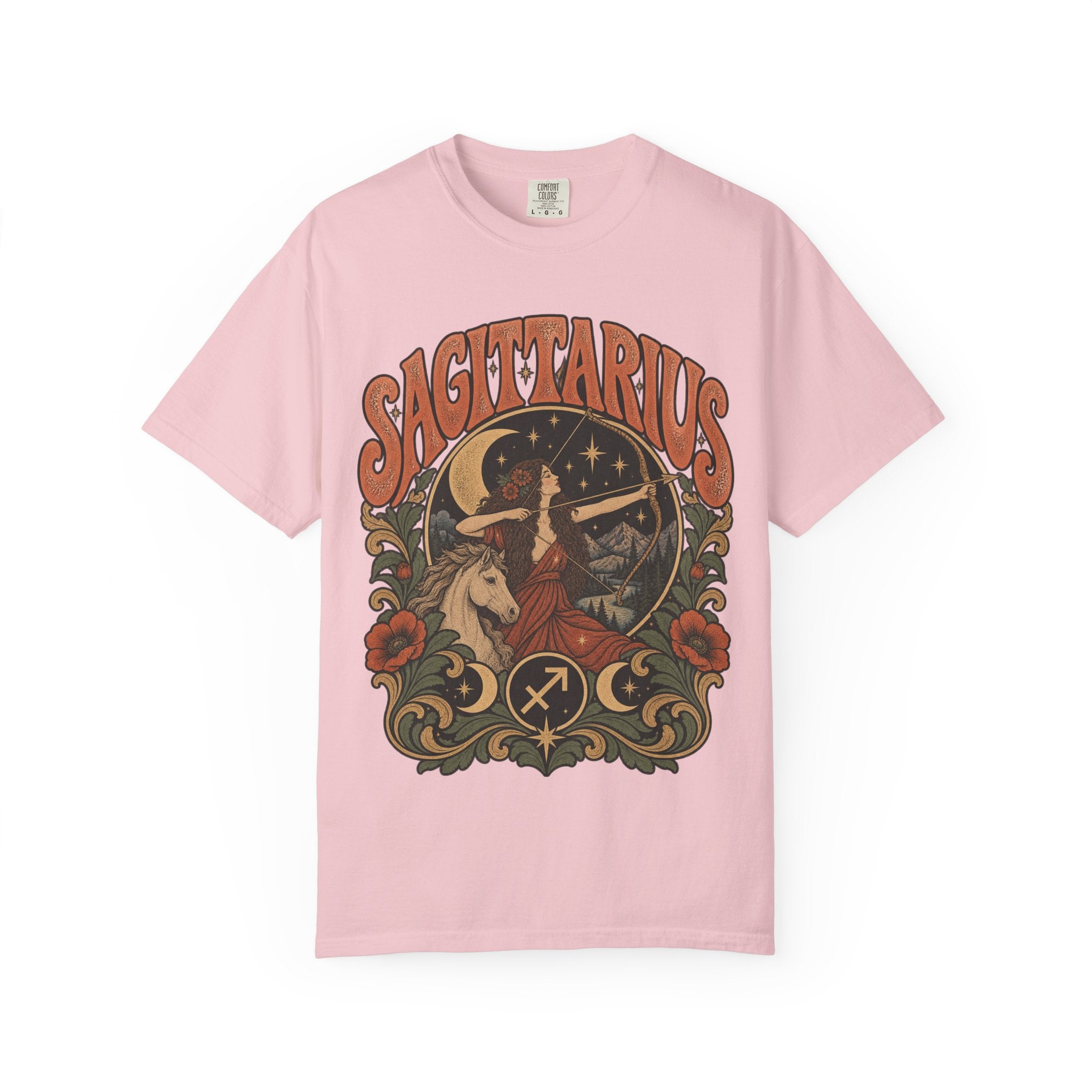 Sagittarius Zodiac T-Shirt — Retro Astrology Archer Design