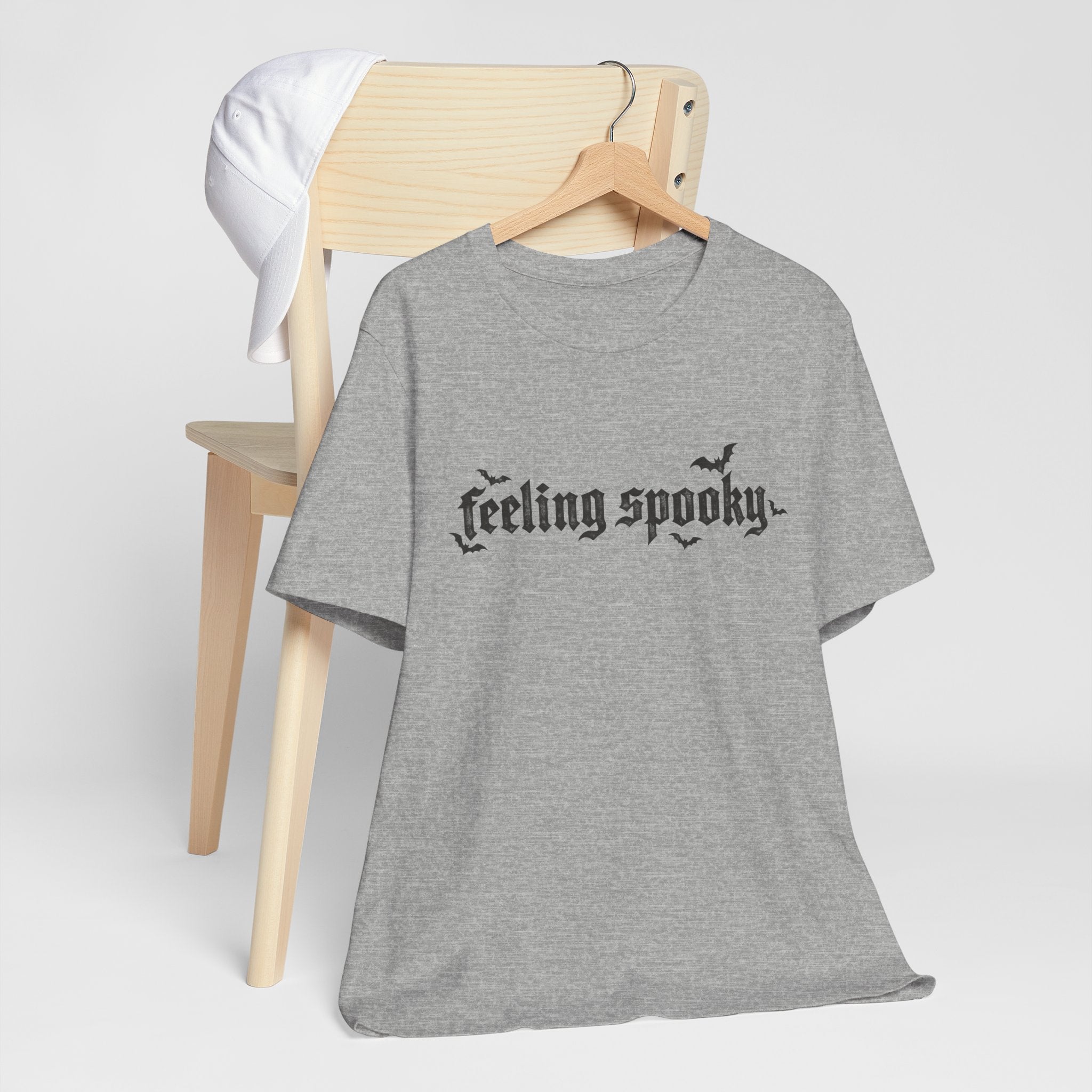 Feeling Spooky T-Shirt — Gothic Halloween Tee with Bats