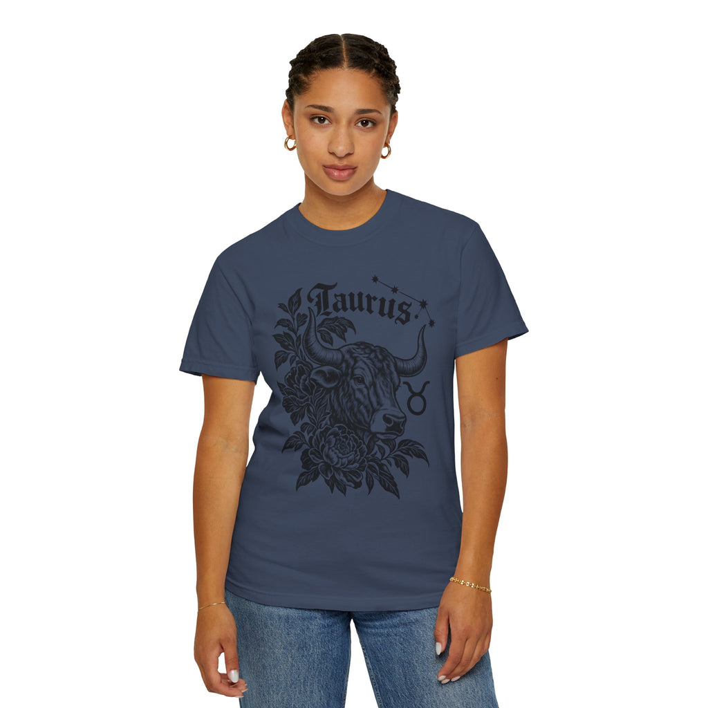 Taurus Zodiac T-Shirt — Floral Bull Astrology Tee