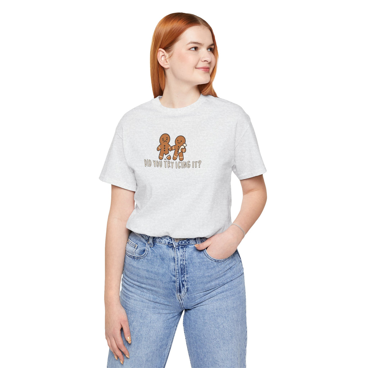 Gingerbread Couple Tee – "Did You Try Icing It?" Holiday Christmas Shirt