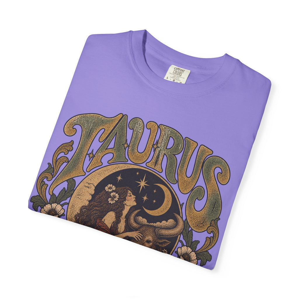 Taurus Zodiac T‑Shirt — Vintage Astrological Bull Graphic
