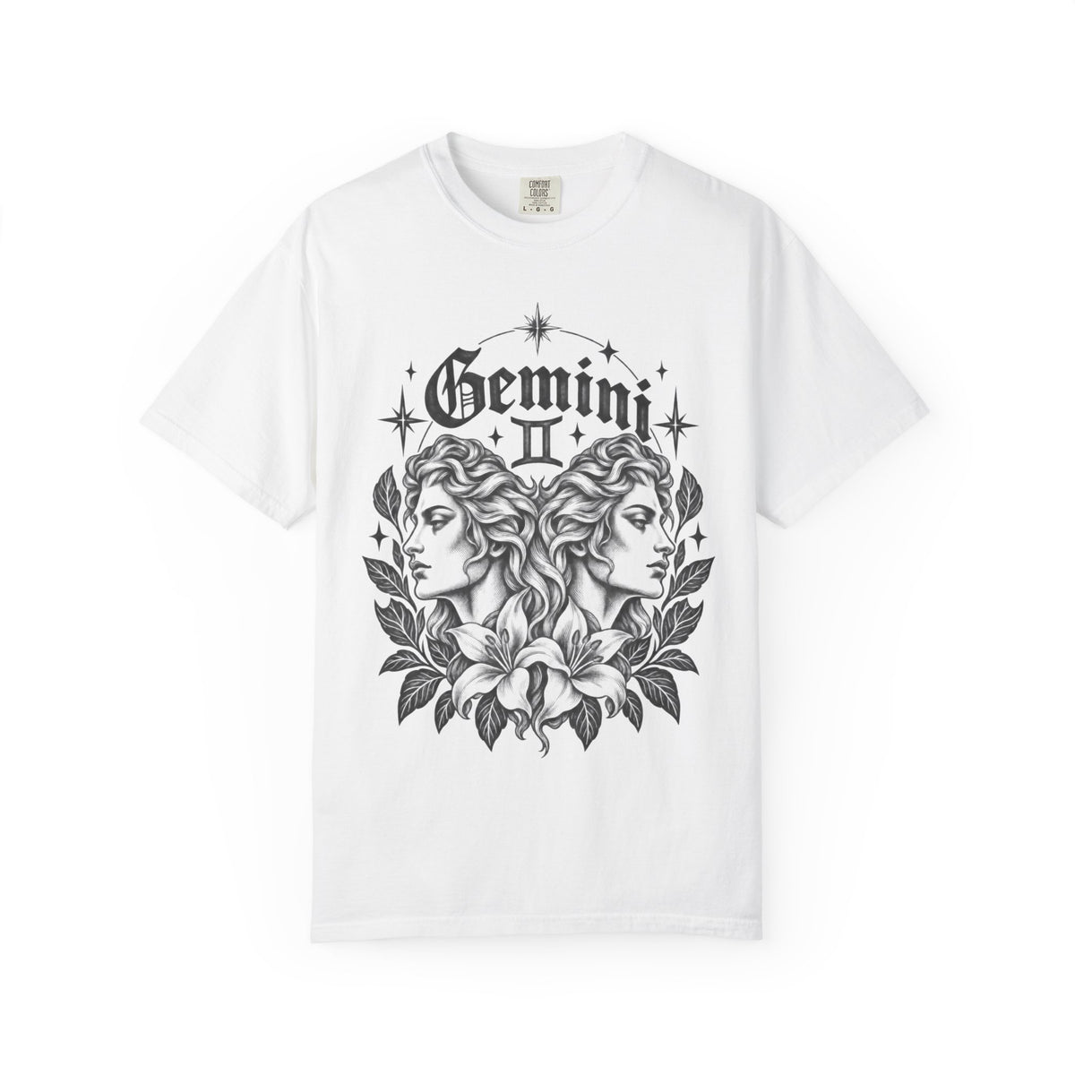 Gemini Twin Faces Zodiac Tee — Astrology Graphic T-Shirt