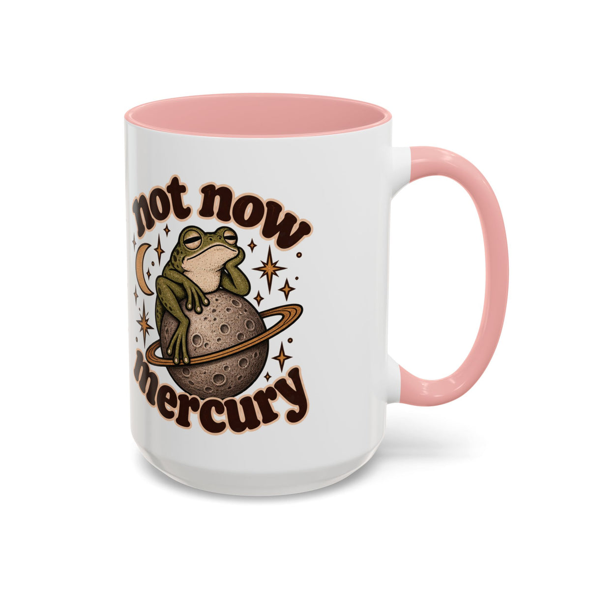 Not Now Mercury Mug — Retro Frog & Planet Ceramic Coffee Mug
