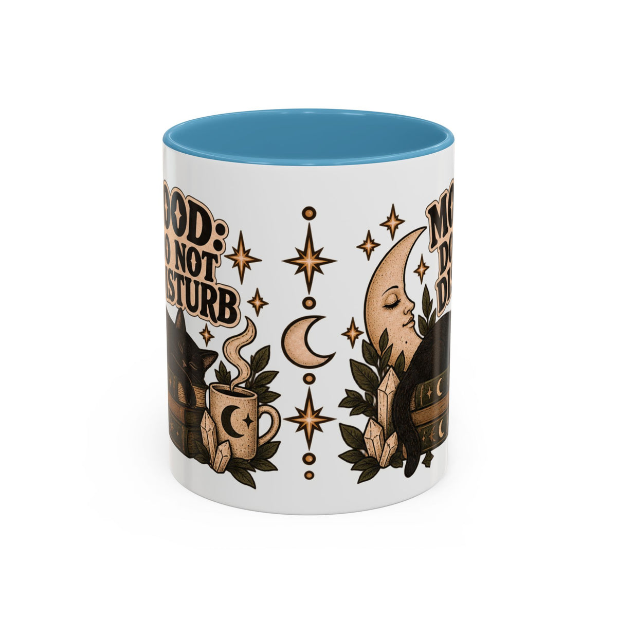 Mood: Do Not Disturb Mug — Sleepy Cat & Moon Ceramic Coffee Mug