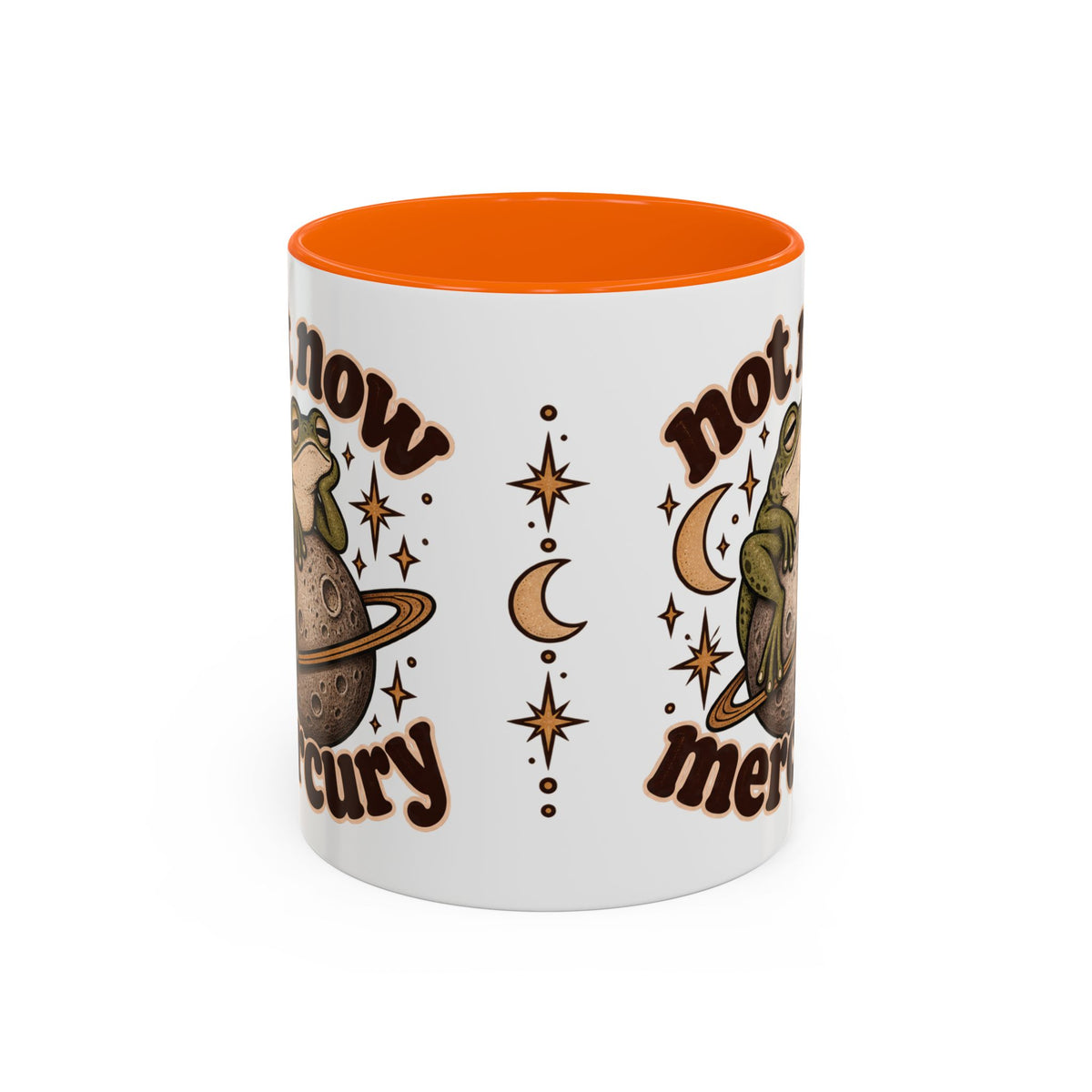 Not Now Mercury Mug — Retro Frog & Planet Ceramic Coffee Mug