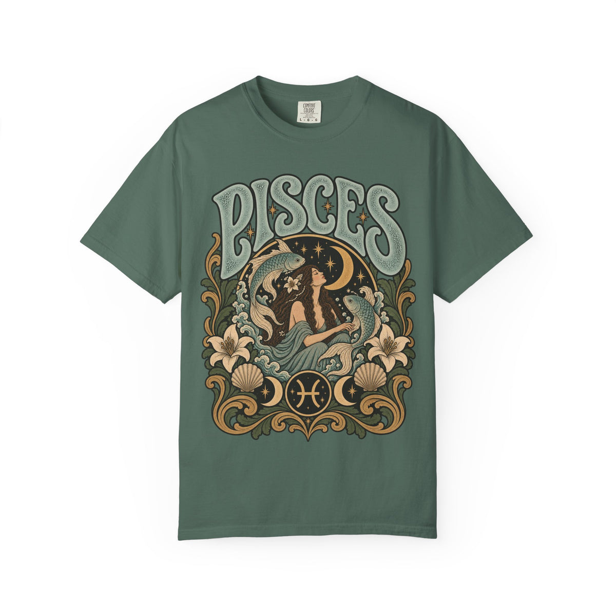 Vintage Pisces Zodiac Tee — Retro Celestial Astrology T-Shirt