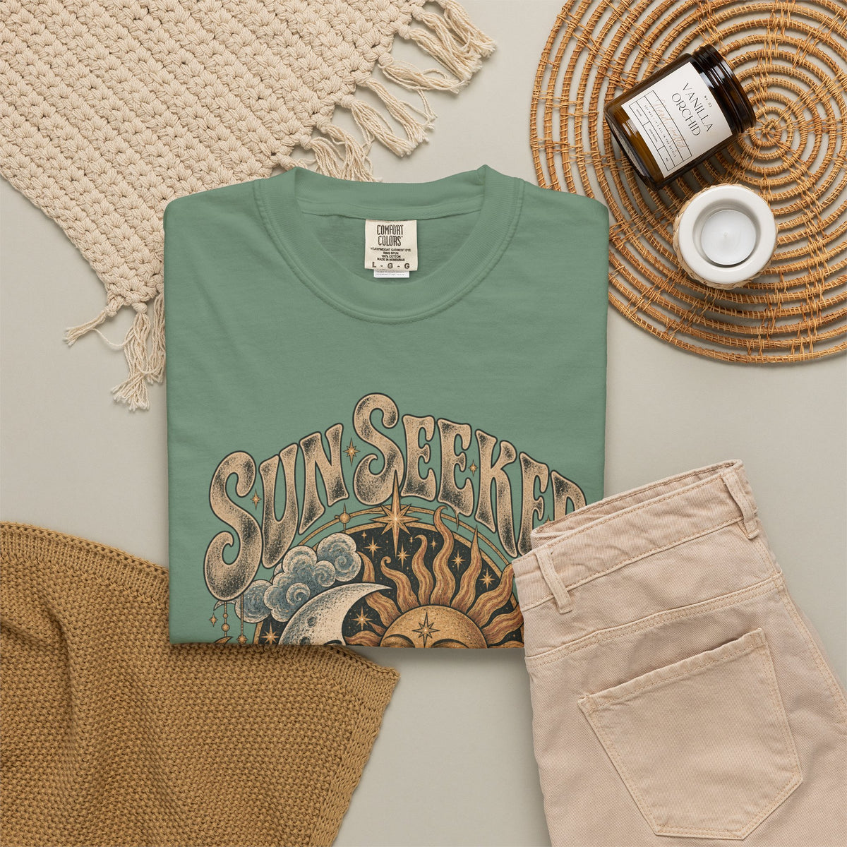 Sunseeker Moonlovers T-Shirt — Vintage Sun & Moon Graphic Tee