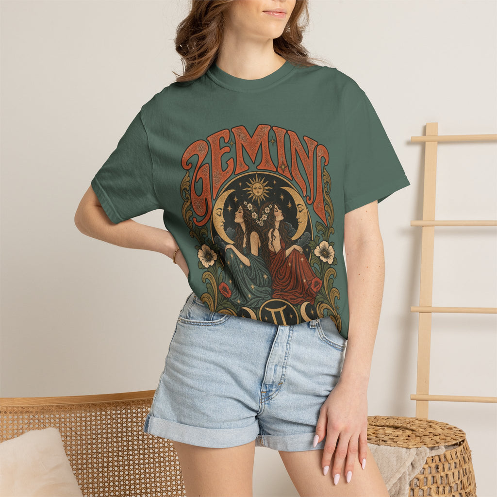 Gemini Zodiac T-Shirt — Vintage Astrological Graphic Tee