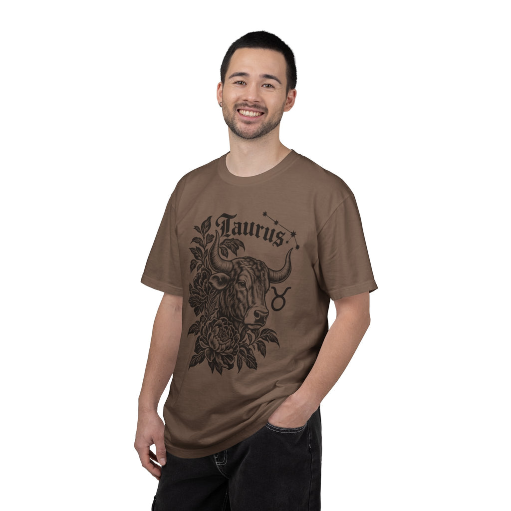 Taurus Zodiac T-Shirt — Floral Bull Astrology Tee