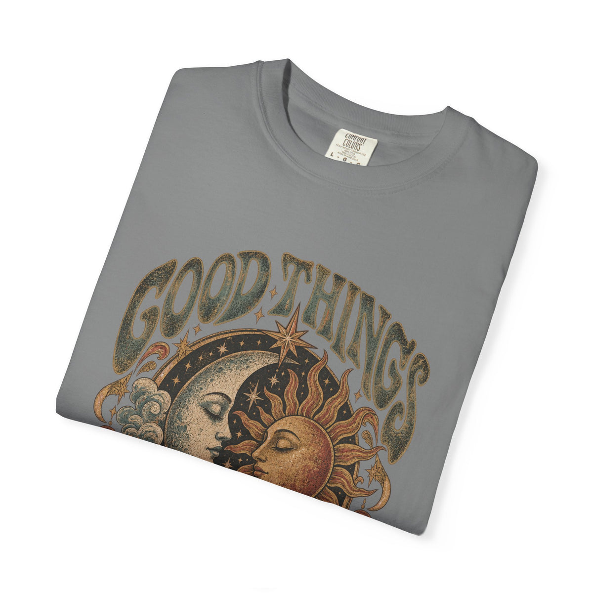 Good Things Take Time Tee — Vintage Sun & Moon Graphic T-Shirt