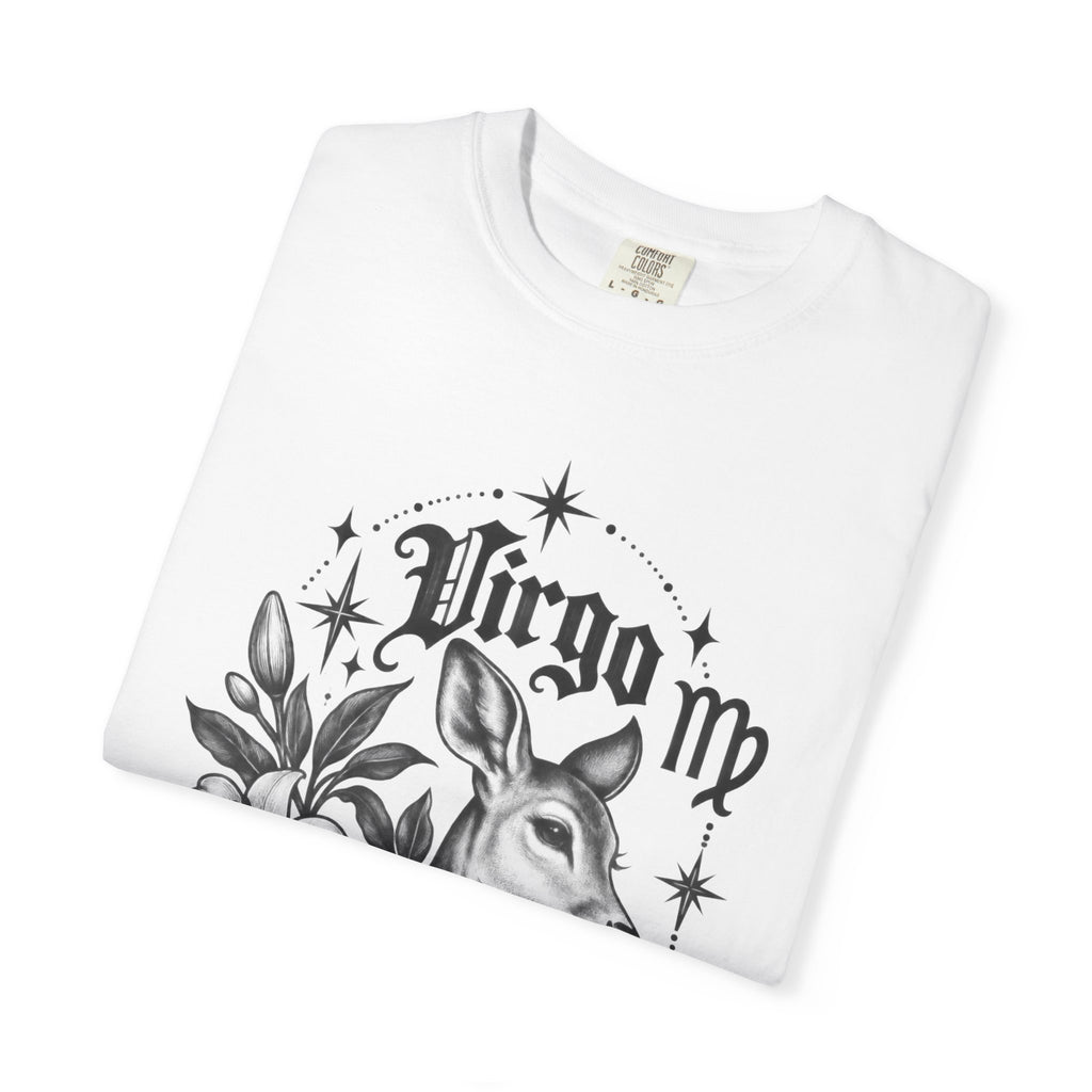 Virgo Zodiac T-Shirt — 'Virgo ' Floral Deer Astrology Tee