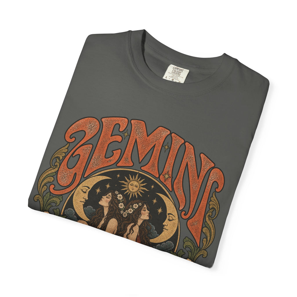 Gemini Zodiac T-Shirt — Vintage Astrological Graphic Tee