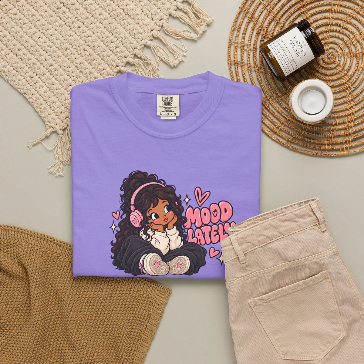Mood T-Shirt — Cute Girl Graphic Tee
