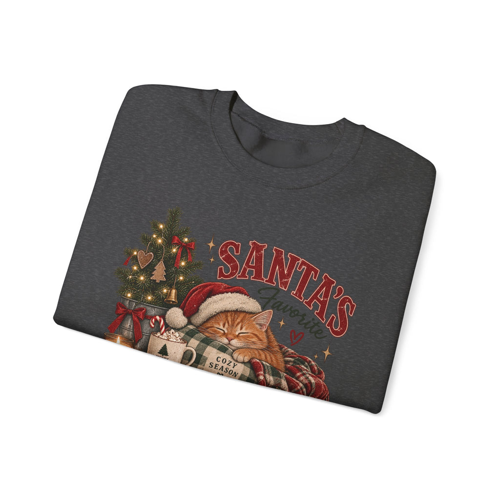Christmas Sweatshirt — "Santa's Favorite" Cozy Holiday Crewneck
