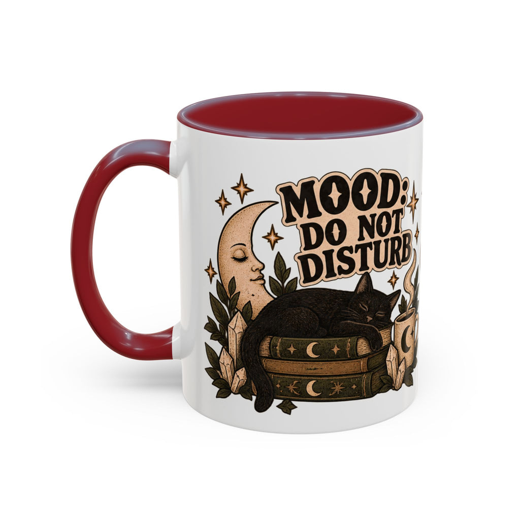 Mood: Do Not Disturb Mug — Sleepy Cat & Moon Ceramic Coffee Mug