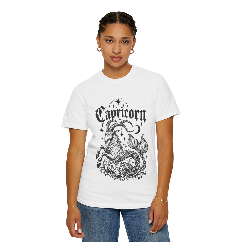 Capricorn Zodiac T-Shirt — Mystical Goat-Fish Astrology Tee