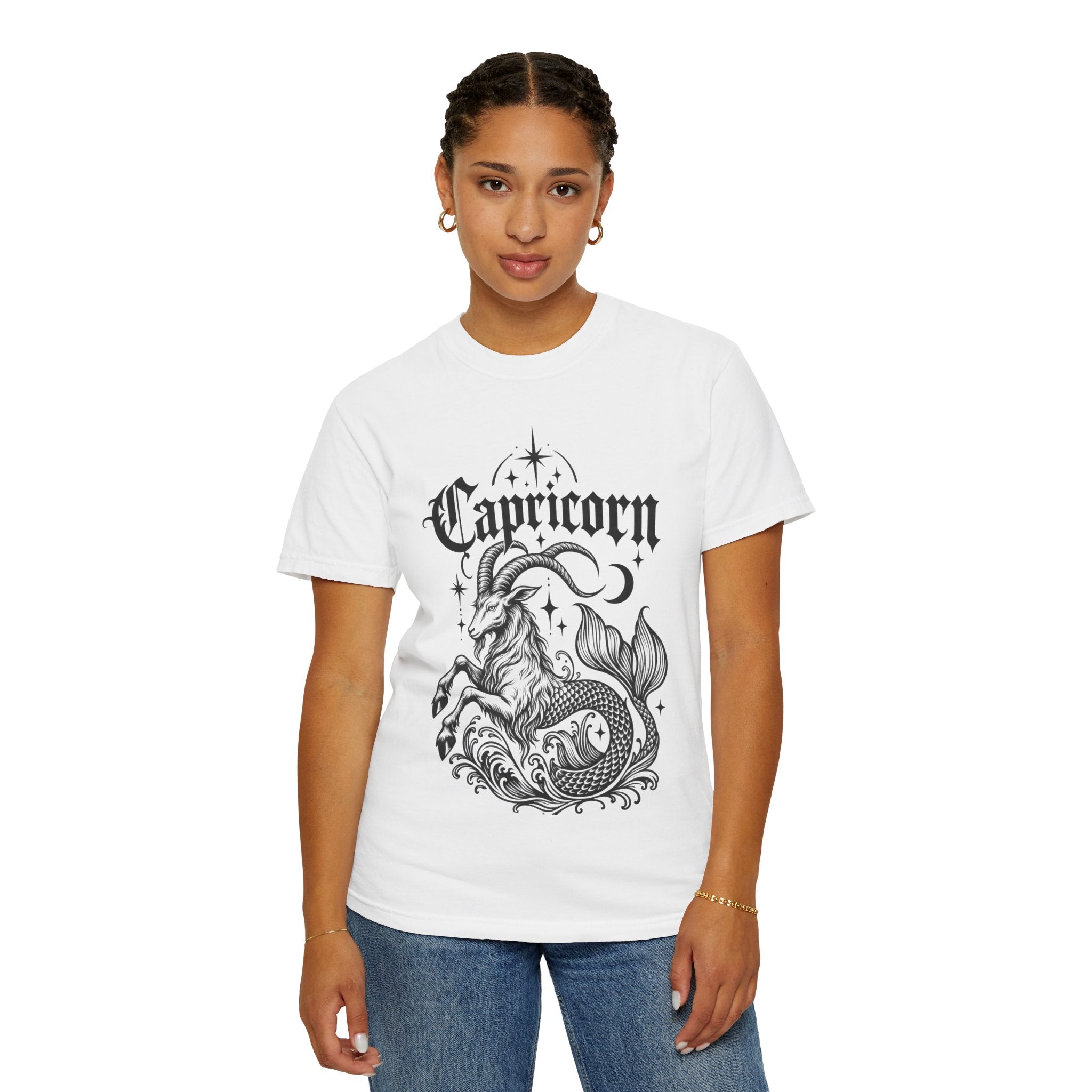 Capricorn Zodiac T-Shirt — Mystical Goat-Fish Astrology Tee