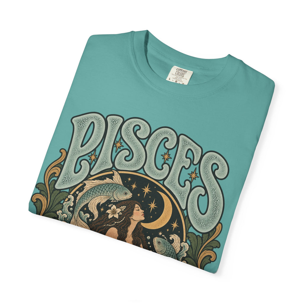 Pisces Zodiac T-Shirt — Retro Astrological Artwork
