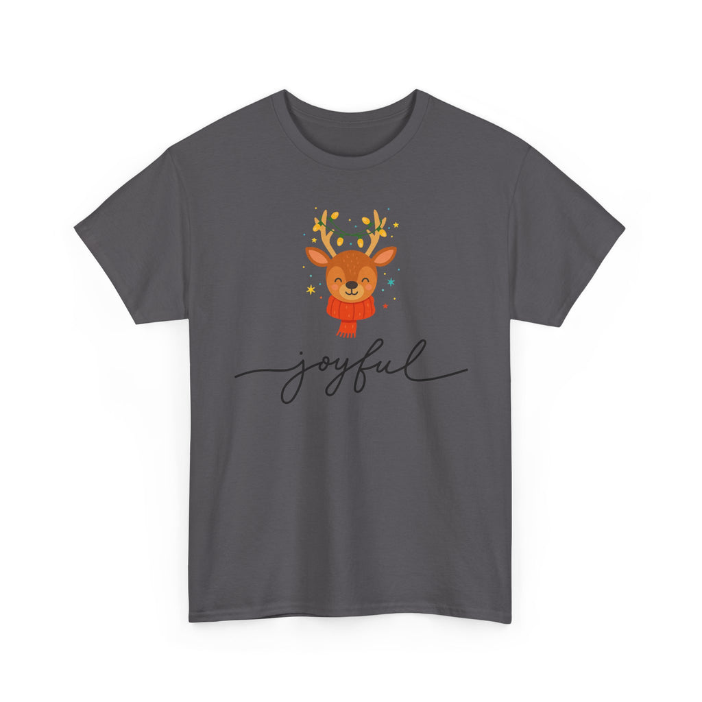 Joyful Reindeer Tee – Cute Holiday Christmas Shirt