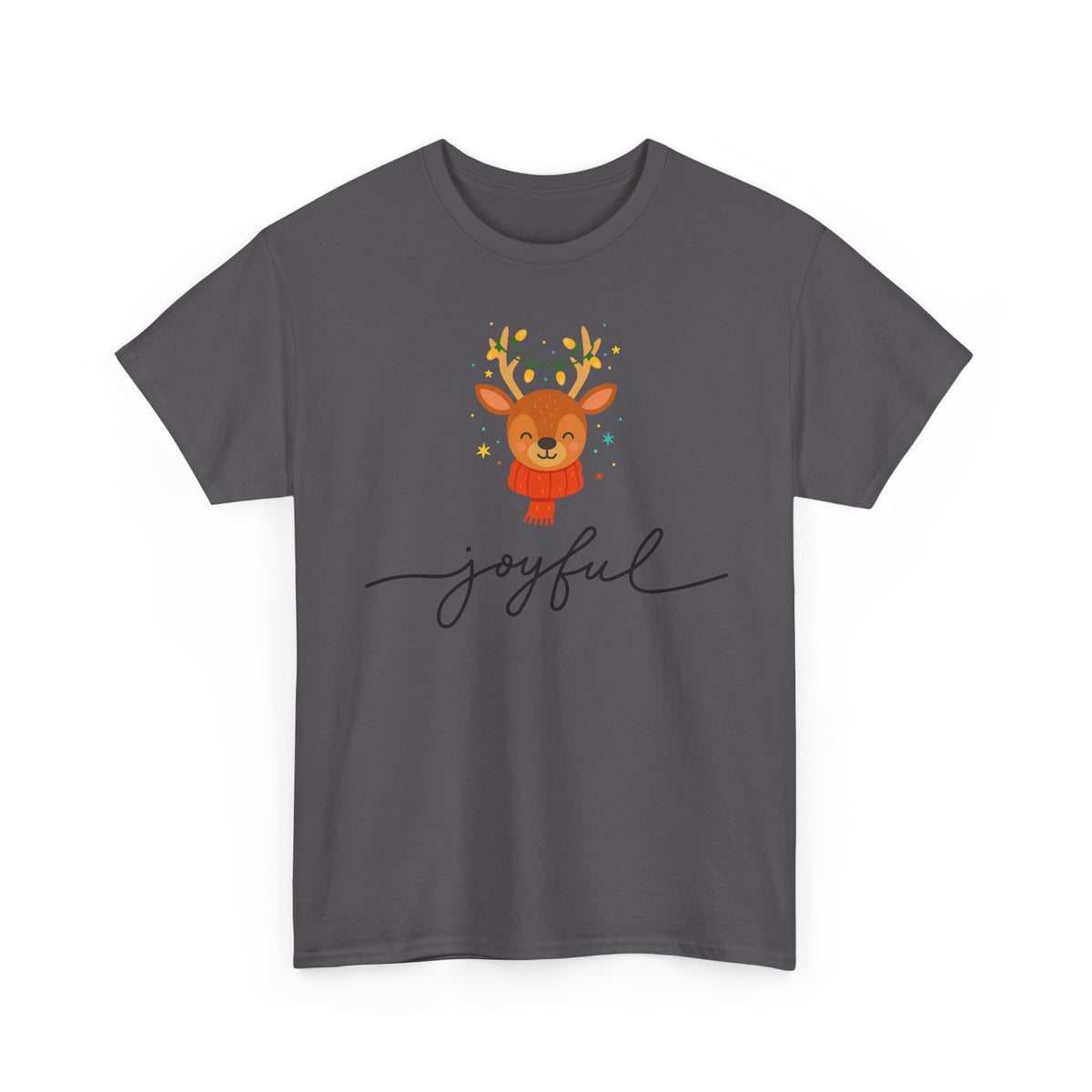 Joyful Reindeer Tee – Cute Holiday Christmas Shirt