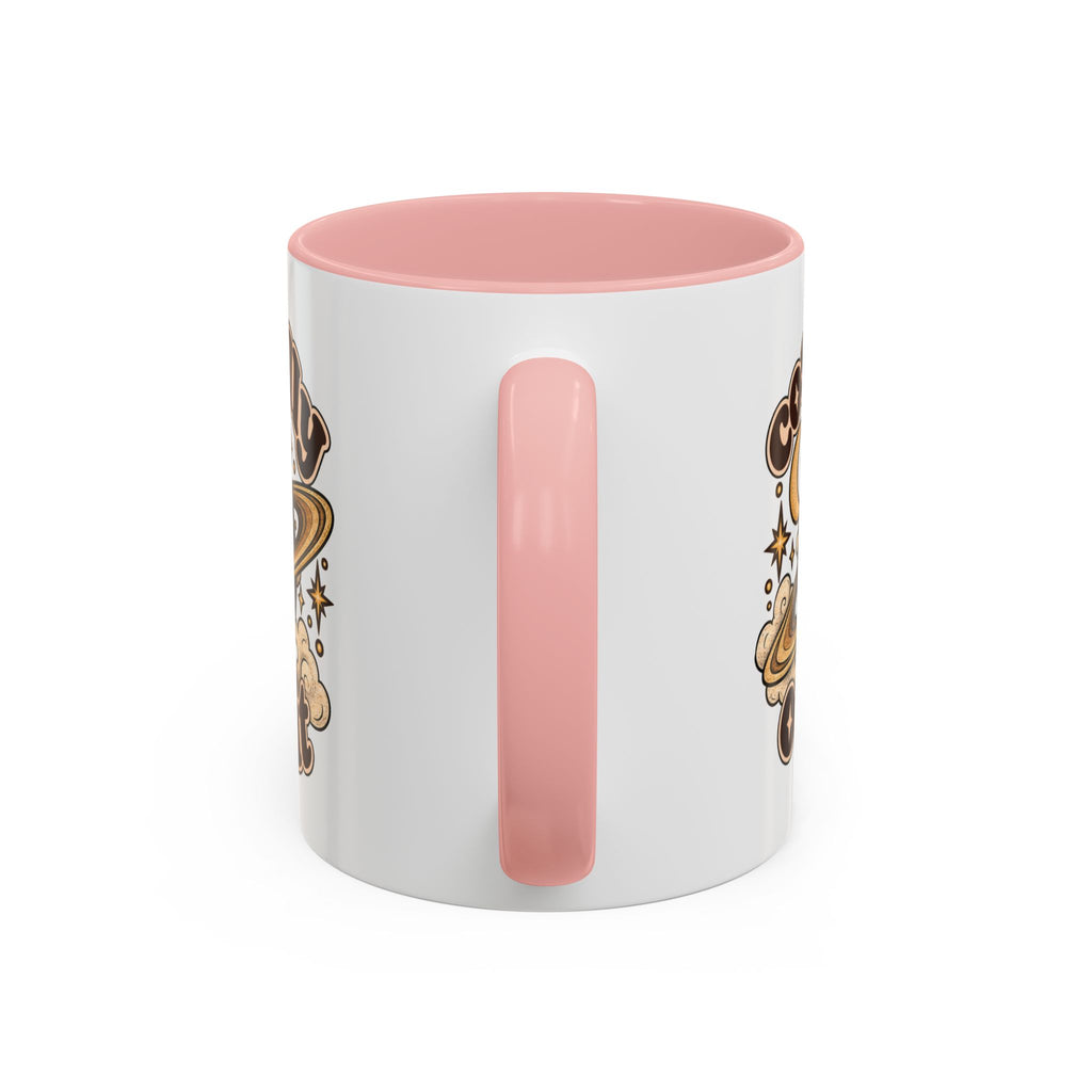 Cosmically Over It Mug — Retro Planet Celestial Ceramic Coffee Mug