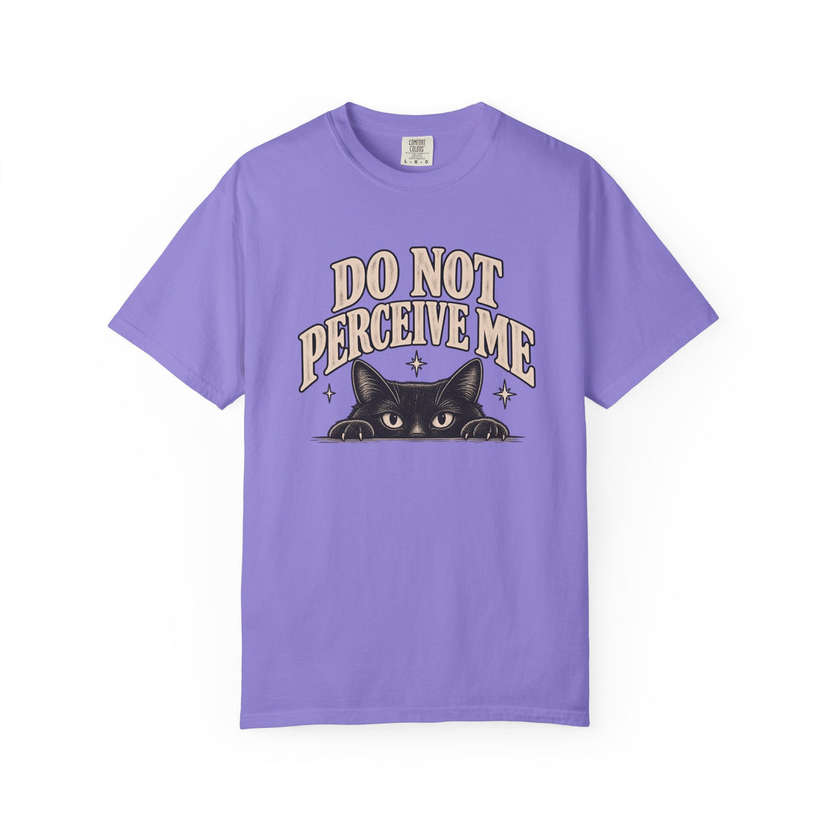 Do Not Perceive Me Tee — Funny Black Cat Introvert T-Shirt
