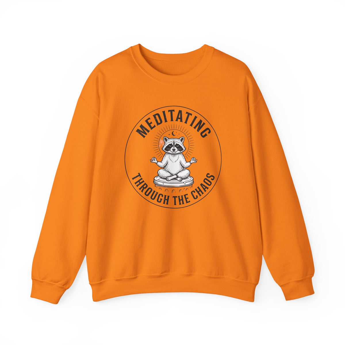 Meditating Raccoon Sweatshirt | Feral Raccoon Aesthetic, Celestial Wilderness