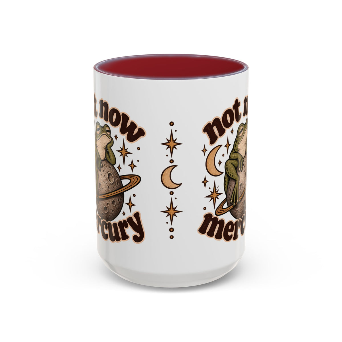 Not Now Mercury Mug — Retro Frog & Planet Ceramic Coffee Mug