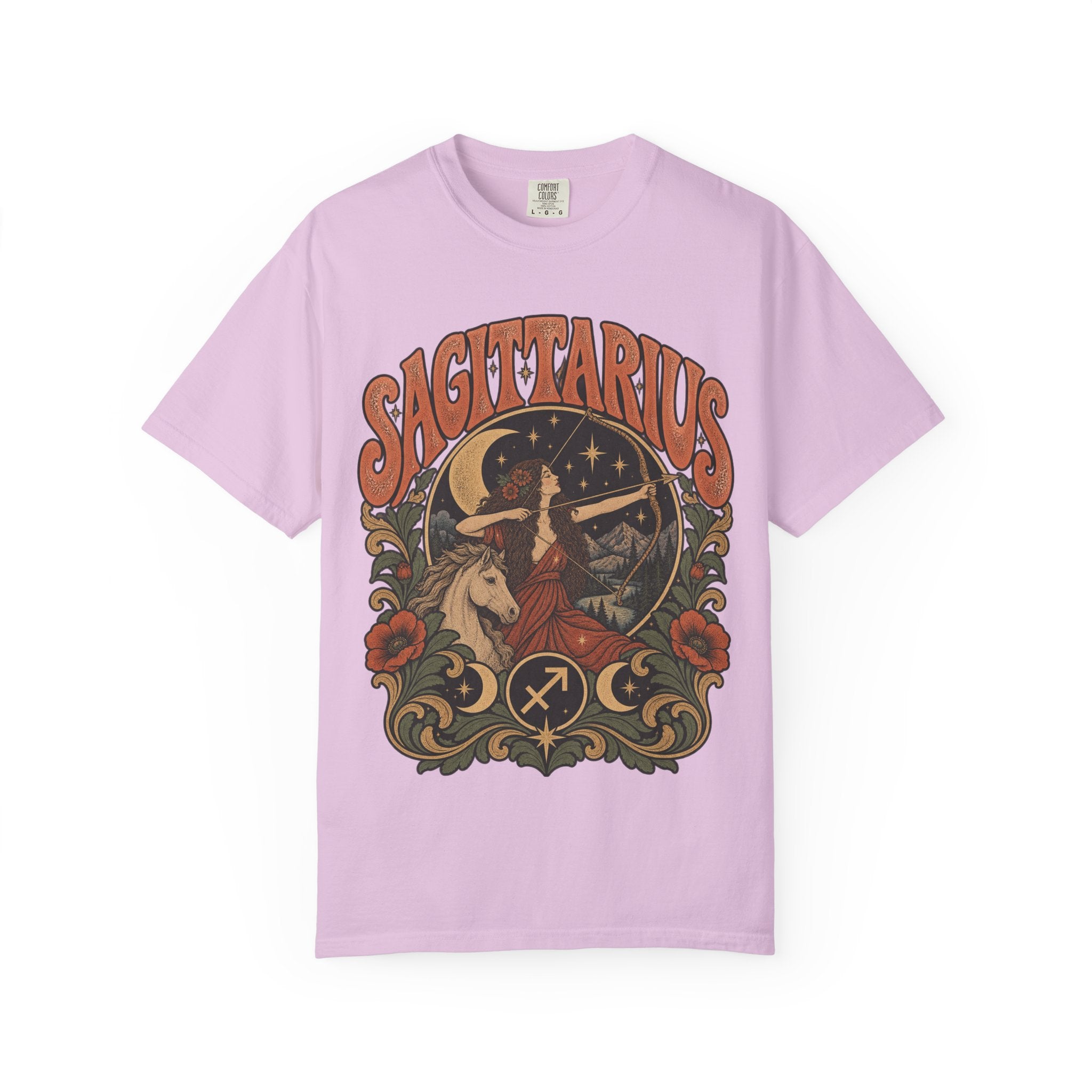 Sagittarius Zodiac T-Shirt — Retro Astrology Archer Design