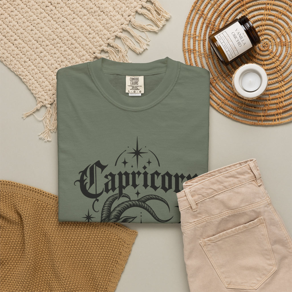 Capricorn Zodiac T-Shirt — Mystical Goat-Fish Astrology Tee