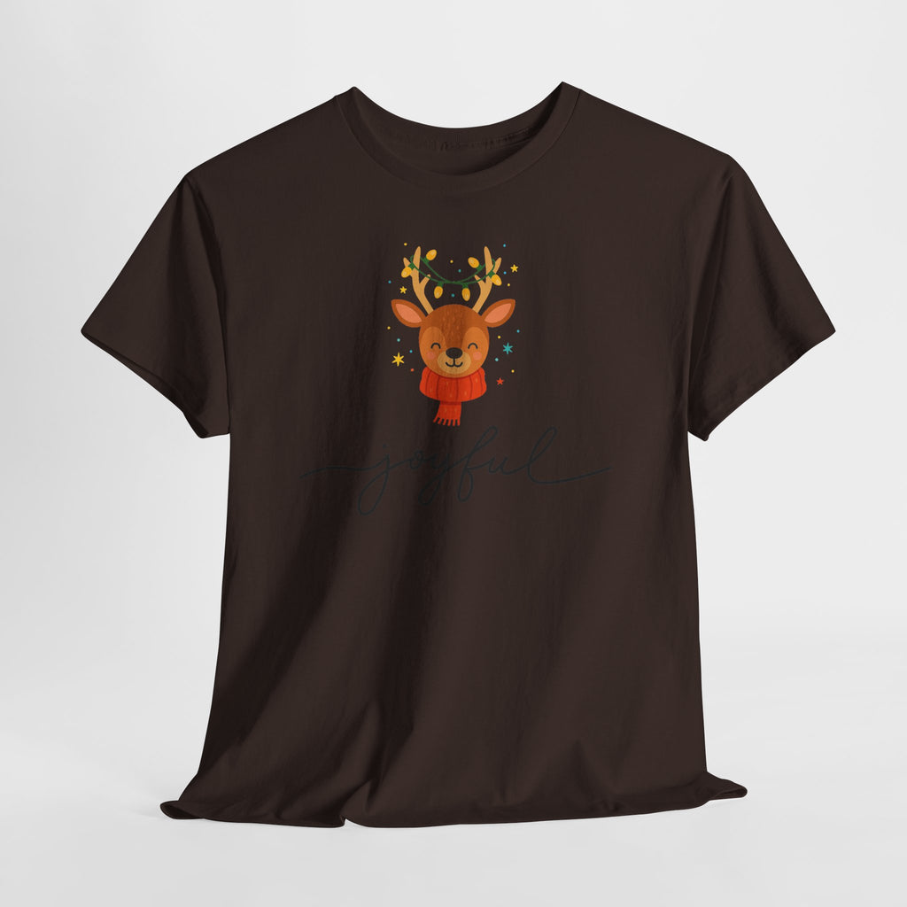 Joyful Reindeer Tee – Cute Holiday Christmas Shirt
