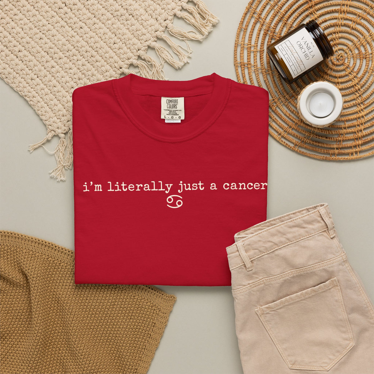 "I'm Literally Just a Cancer" Zodiac Tee