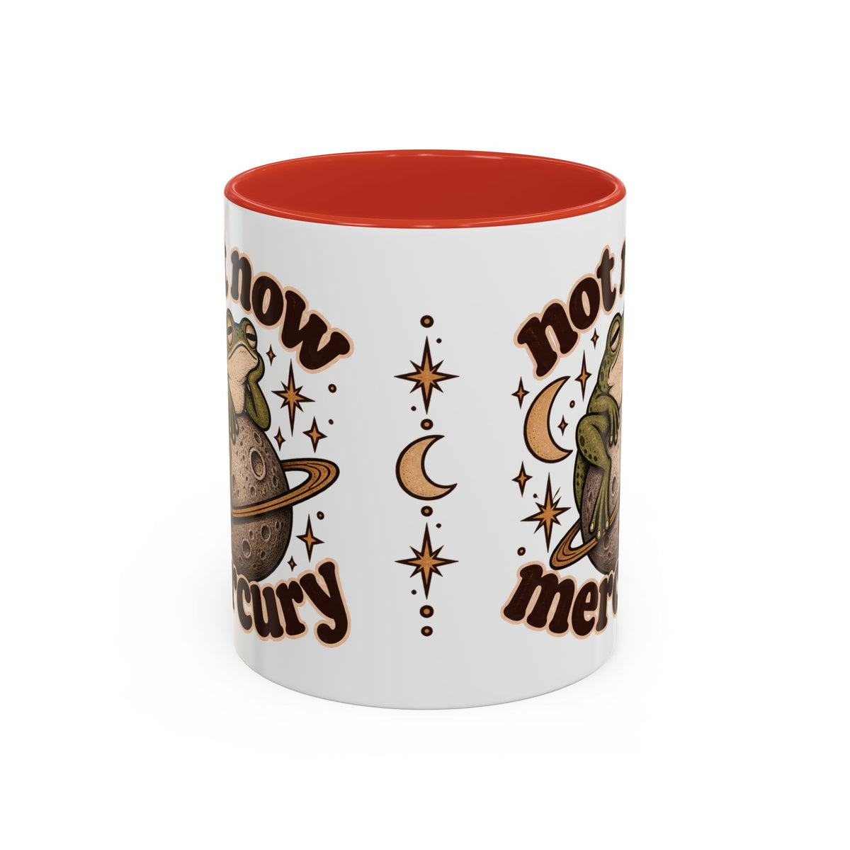 Not Now Mercury Mug — Retro Frog & Planet Ceramic Coffee Mug