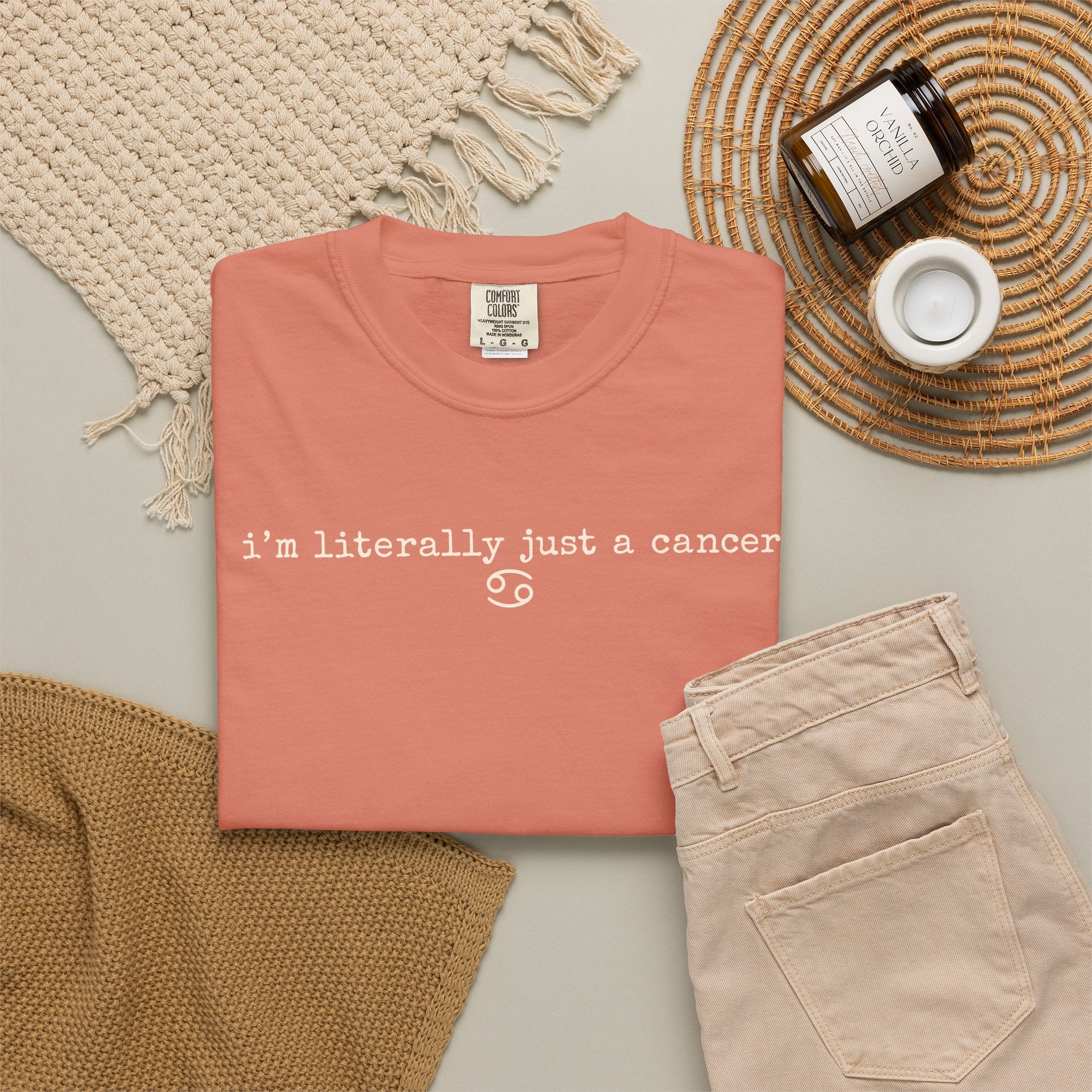 "I'm Literally Just a Cancer" Zodiac Tee