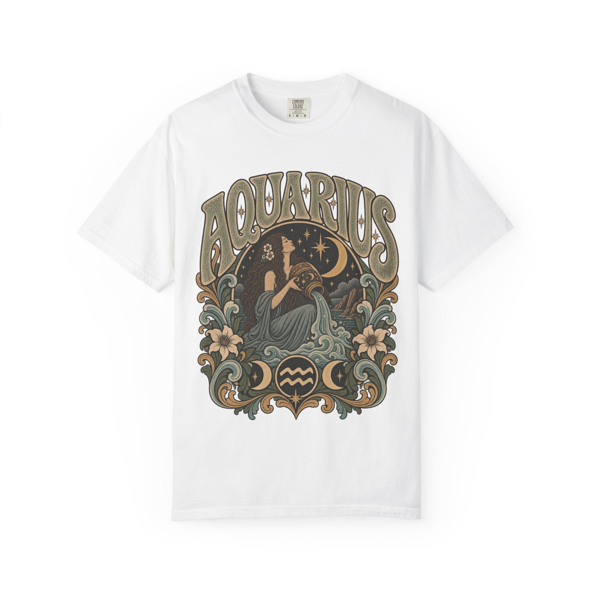 Aquarius Zodiac T-Shirt — Vintage Astrological Sign Tee