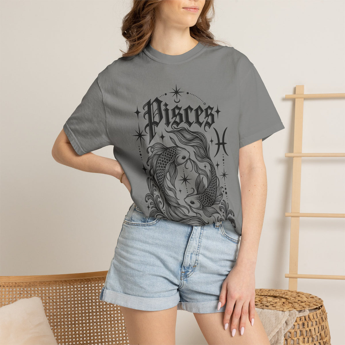 Pisces Zodiac T-Shirt — Vintage Fish Astrology Tee