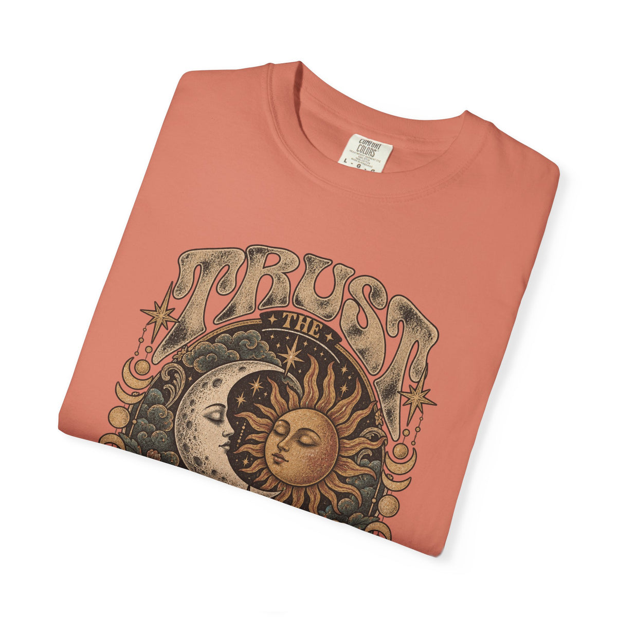 Trust the Universe T-Shirt — Vintage Sun & Moon Graphic
