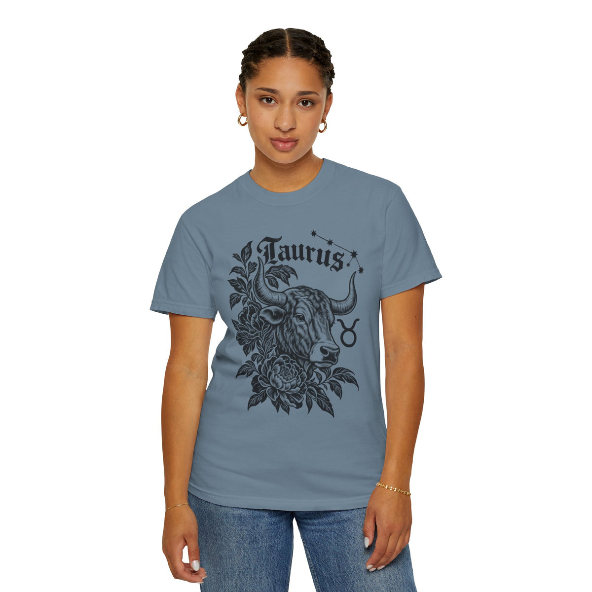 Taurus Zodiac T-Shirt — Floral Bull Astrology Tee