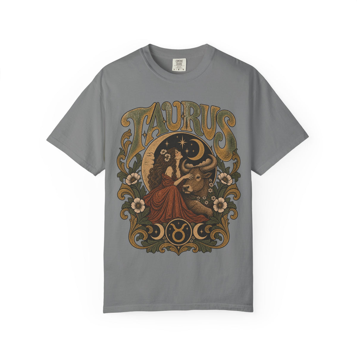 Taurus Zodiac T‑Shirt — Vintage Astrological Bull Graphic
