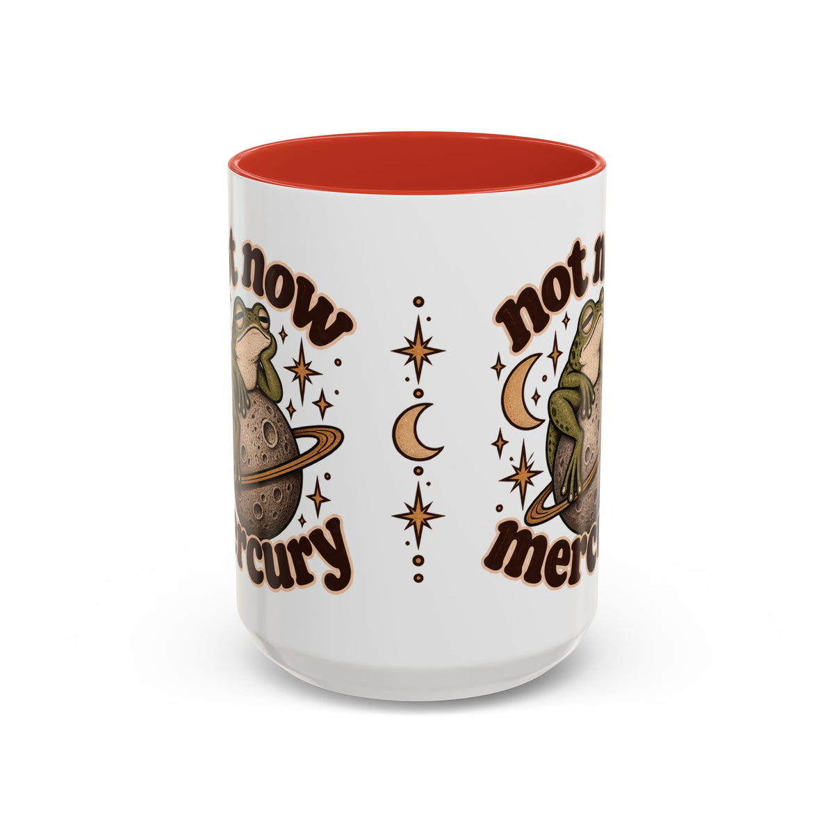 Not Now Mercury Mug — Retro Frog & Planet Ceramic Coffee Mug