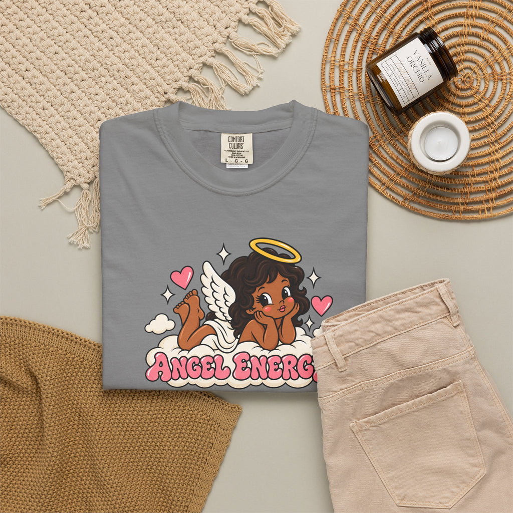 Angel Energy T-Shirt — Cute Retro Angel Graphic Tee