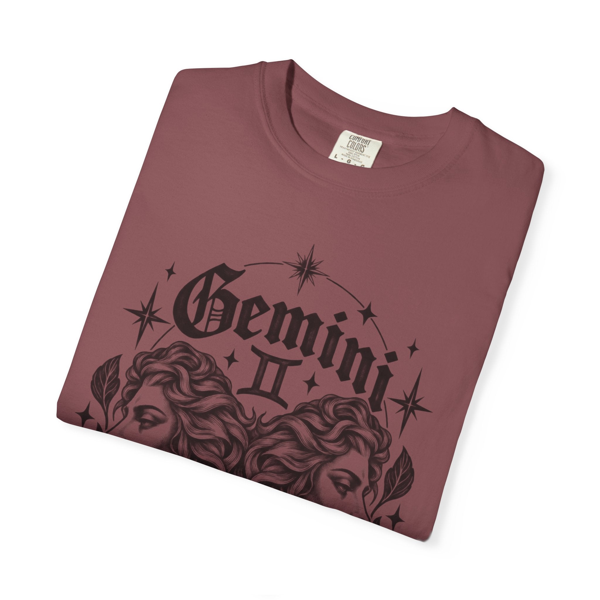 Gemini Zodiac Tee — Twin Faces Astrology T-Shirt