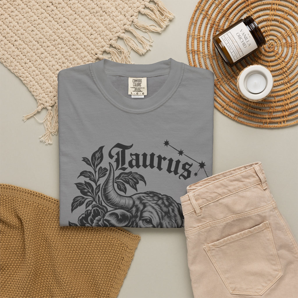 Taurus Zodiac T-Shirt — Floral Bull Astrology Tee