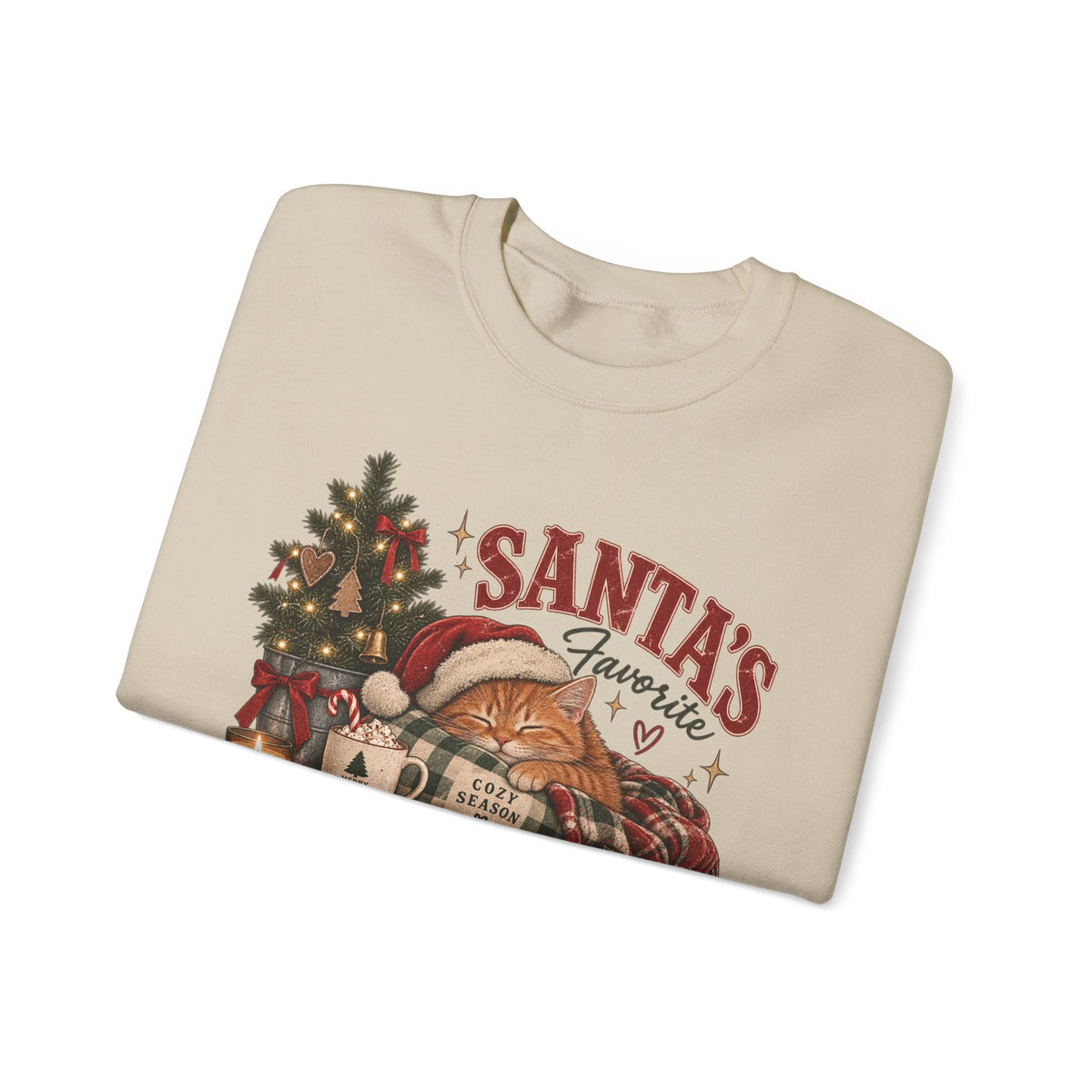 Christmas Sweatshirt — "Santa's Favorite" Cozy Holiday Crewneck