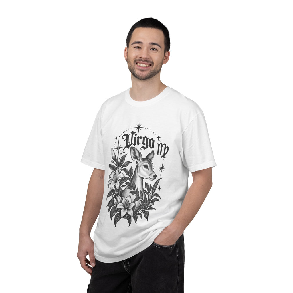 Virgo Zodiac T-Shirt — 'Virgo ' Floral Deer Astrology Tee