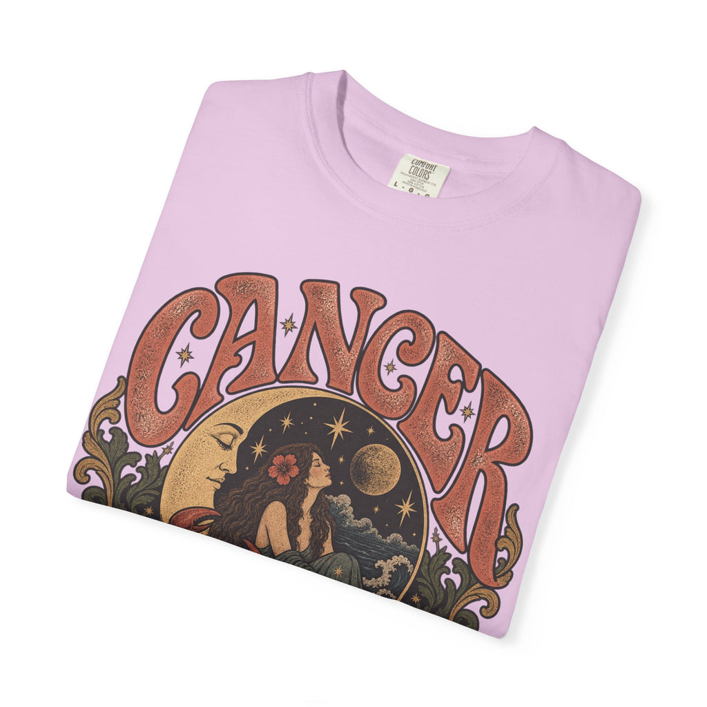 Cancer Zodiac T‑Shirt — Vintage Astrology Tee (Cancer Zodiac Sign)