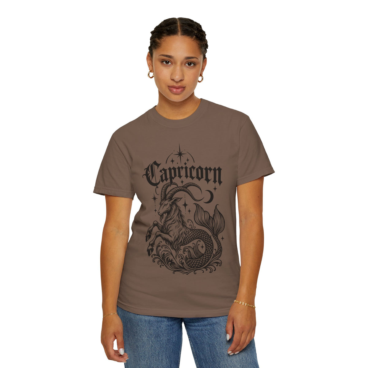 Capricorn Zodiac T-Shirt — Mystical Goat-Fish Astrology Tee
