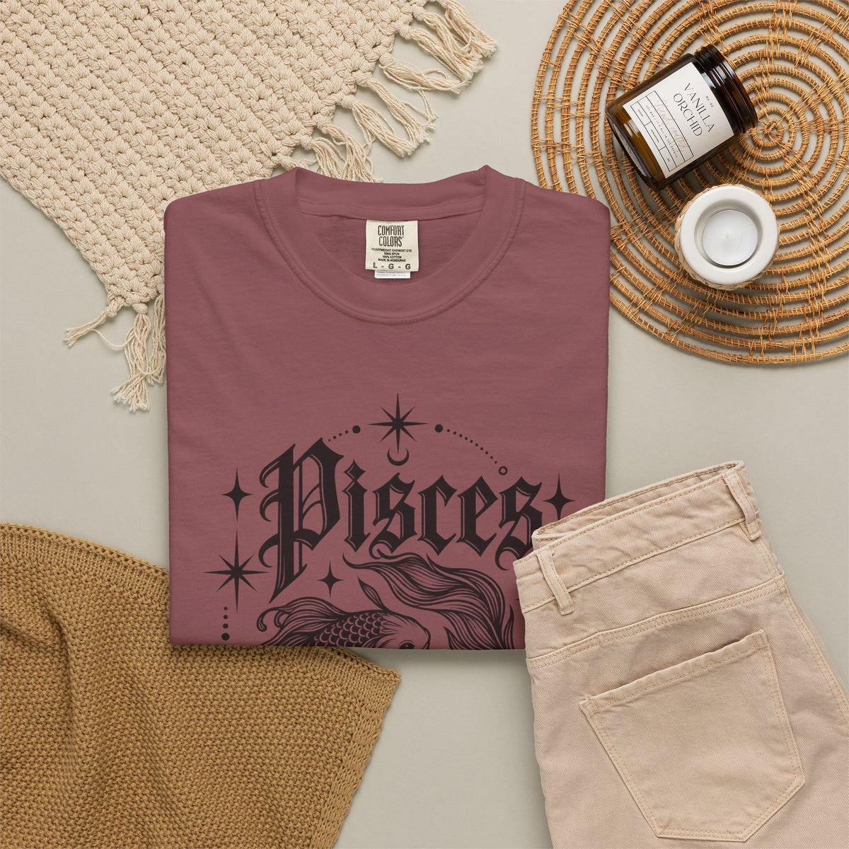 Pisces Zodiac T-Shirt — Vintage Fish Astrology Tee