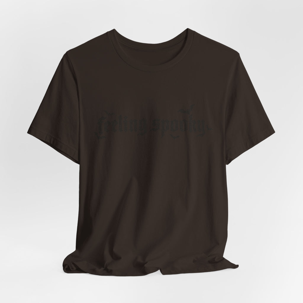 Feeling Spooky T-Shirt — Gothic Halloween Tee with Bats